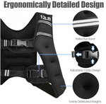 Adjustable Weighted Vest Workout Equipment with Reflective Stripe