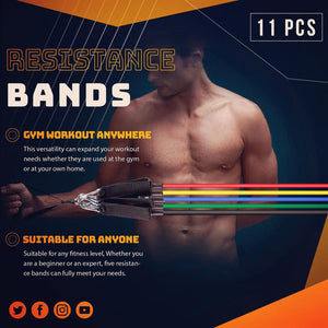 11PCS Resistance Bands