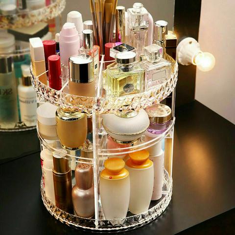 360° Rotating Cosmetics Organizer