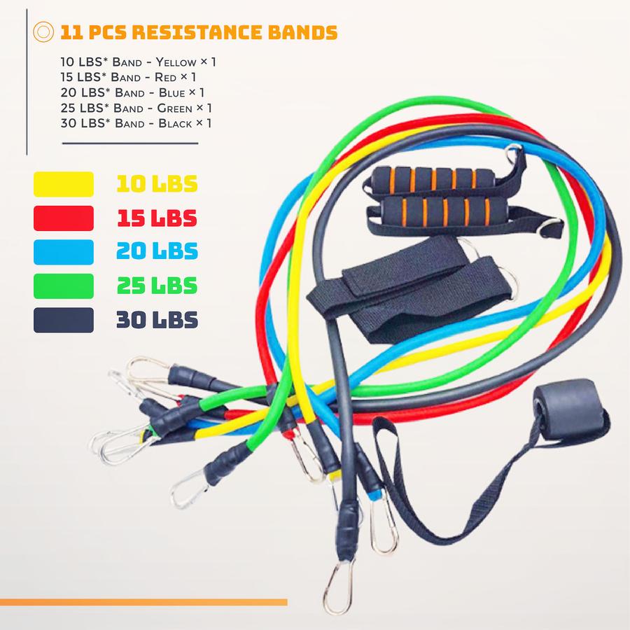 11PCS Resistance Bands