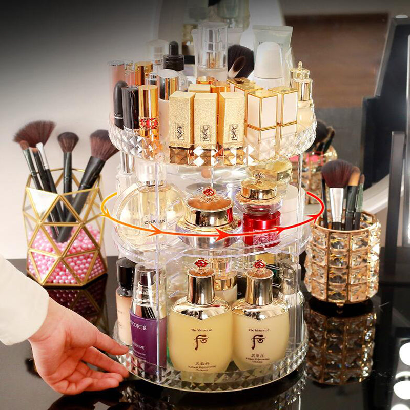 360° Rotating Cosmetics Organizer