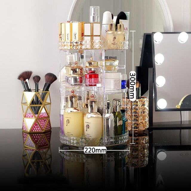 360° Rotating Cosmetics Organizer